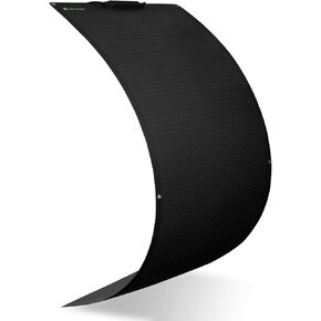 Topsolar 180W Semi-Flexible Monocrystalline Solar Panel Charger Off-Grid for RV Boat Cabin Van Car Uneven Surfaces