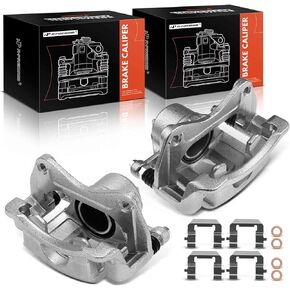 A-Premium Disc Brake Caliper Assembly with Bracket Compatible with Select Hyundai and Kia Models - Accent 2018-2021, Rio 2012-2020, L4 1.6L - Front Driver and Passenger Side