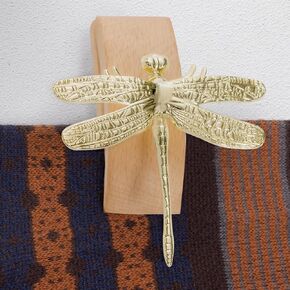 4 Pack Dragonfly Style Tapestry Hangers, Quilt Hanger for Wall for Display, Rug Hangers for Walls, Quilt Hangers for Wall Hangings, Classy Wooden Quilt Wall Hangers
