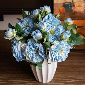 Silk Peony Fake Flowers VintageLarge Long Stem Plants for Decoration Home Decor Living Room Artificial Flowers(Pink 4PCS) in Kuwait