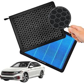 Cabin Air Filter 11643 Compatible with Audi & Volkswagen Models - A3/Q3/S3/TT Quattro and Atlas/GTI/Golf/Jetta, Honeycomb Structured and Activated Carbon beads, Durable and sturdy (1 PACK)