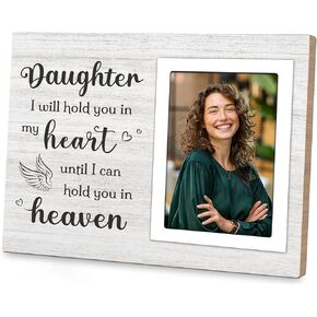 Loss of Daughter Memorial Gifts, Memorial Picture Frame, Sympathy Gifts for Loss of Daughter, Bereavement Remembrance Condolence Gift, Fits 4x6 In Photo