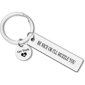 Funny Vet Tech Keychain Appreciation Gifts for Veterinarian Thank You Jewelry Gifts for Animal Rescue Veterinary Tech Veterinary Nurse Assistant Coworker Friend Gift Veterinary Student Graduation Gift