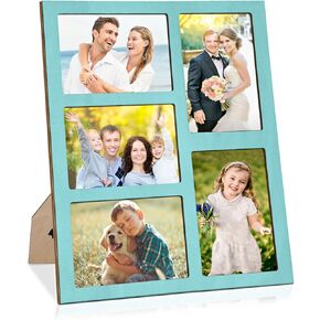 ZEEYUAN 3 Picture Frame Collage Photo Frame for 4x6 and 5x7 Pictures, Wooden Picture Frame Photo Collage Frame for Desktop Wall Multiple Family Photo Frame