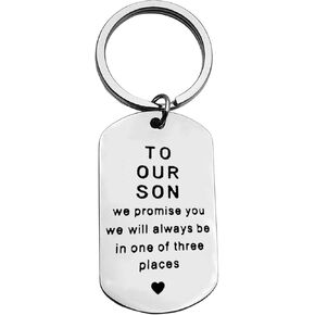 Xiahuyu Son Keychain Gifts from Mom and Dad Christmas Birthday Gifts for Son Graduation Gifts Inspirational Gifts for Son Wedding Valentines Day Encouragement Gifts for Son