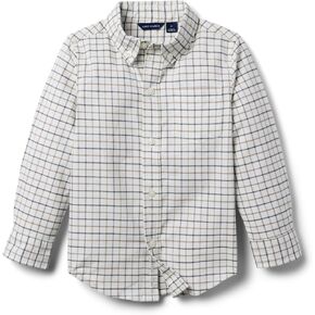Janie and Jack Boys' Oxford Plaid Shirt (Toddler/Little Big Kid)