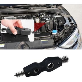 2Pcs Car Battery Terminal Cleaning Brush, 4 in 1 Anti-Rust Auto Battery Cleaner with Steel Wire, Anti-Rust Battery Terminals Machine Parts Cleaning Tool, Universal Car Accessories for Auto & Marine