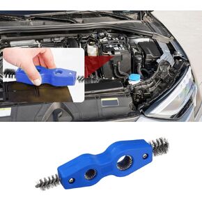 قطعتان من فرشاة تنظيف أطراف بطارية السيارة، منظف بطارية تلقائي 4 في 1 مضاد للصدأ مع سلك فولاذي، أداة تنظيف أجزاء الماكينات لأطراف البطارية المضادة للصدأ، ملحقات السيارة العالمية للسيارات والبحرية in Kuwait