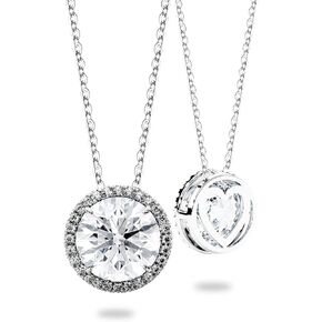 Moissanite Necklace for Women S925 Sterling Silver Jewelry Solitaire Halo Pendant Lab Created Gem for Her Gift for Mothers Day Wedding Anniversary Birthday - to My Wife Daughter Mom Grandma Girlfriend