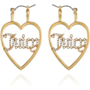 Juicy Couture Goldtone Heart Hoop Earrings