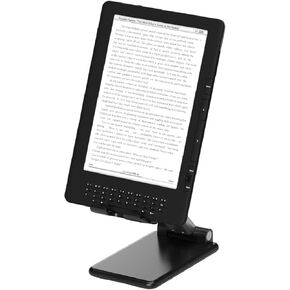 حامل القارئ الإلكتروني TalkWorks - حامل عرض سطح الطاولة وسطح المكتب للأجهزة - متوافق مع معظم الأجهزة اللوحية الصغيرة وأجهزة القراءة الإلكترونية - زاوية عرض قابلة للتعديل وقاعدة قوية - أسود (14042) in Kuwait