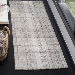 SAFAVIEH Abstract Collection Runner Rug - 2' x 10', Camel & Black, Handmade Wool & Viscose, Ideal for High Traffic Areas in Living Room, Bedroom (ABT141C)