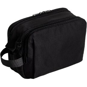 Travel Toiletry Bag for Men, Premium Dopp Kit Portable Small Organizer Bag for Traveling Men & Women, for Organizing Toiletries, Travel Essentials, Makeup Products, Bathroom Supplies, Black