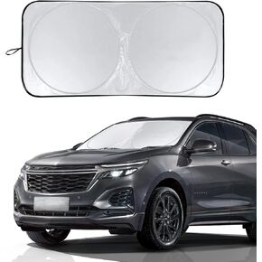 TOPDC Car Windshield Sun Shade, Durable 240T Material, Fit for Most Sports Car Truck SUV Vans, Blocks UV Rays Sun Visor Protector with Storage Pouch, Car Interior Accessories for Sun Heat Protection