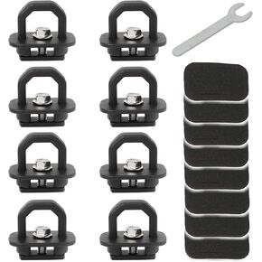 NovelBee 8 Pack of Tie Down Anchor Truck Bed Side Wall Hook Rings Fit for 07-19 Chevy Silverado/GMC Sierra,15-19 Chevy Colorado/GMC Canyon