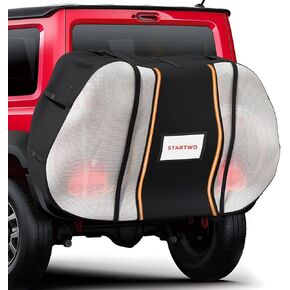STARTWO Bike Cover for Transport on Rack, Bike Cover for Transport 1-2 Bikes, Bicycle Cover Heavy Duty Waterproof & Windproof Bike Covers Outdoor Storage with Reflective Strips