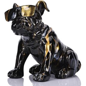 DOVDOV English Bulldog Statue, Bulldog Decor, Colorful Home Decor Accents, Elegant French Home Decor, Living Room tv Cabinet Shelf Office entryway Desktop Decor.