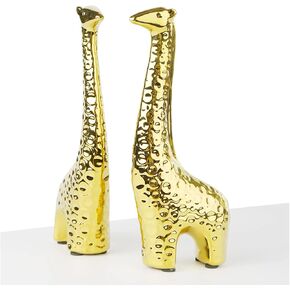Gold Statues Home Decor Ceramic Giraffe for Shelves Desk Ornaments Wedding Decoration
