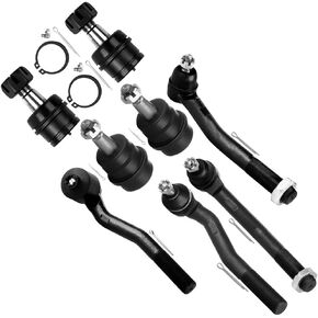 SCITOO 8pcs Front Suspension Kit Inner Outer Tie Rod End Lower Upper Ball Joint Replacement For 1999-2004 For Jeep For Grand Cherokee