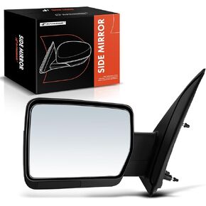 A-Premium Driver Side Power Door Mirror - Compatible with Ford F-150 F150 2009-2010 - Non-Heated Manual Folding Black Outside Rear View Mirror - Replace# 9L3Z17683BB