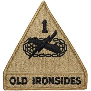 1st Armored Division - OCP Patch with Hook Fastener