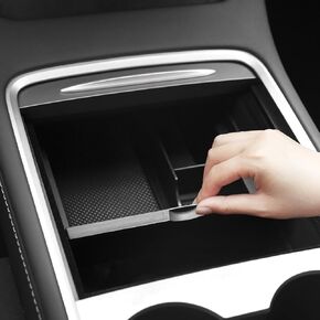 Center Console Organizer for Tesla Car Armrest Storage Tray 2 PCS Model Y 3 Accessories 2024 2023 2022 2021