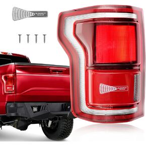 Jaronx Compatible with Ford F150 Tail Light Assembly 2015 2016 2017, Left Driver Side Tail Lamp w/LED Blind Spot Radar Taillight Assembly Replacement HL3Z-13405-D/FL3Z-13405-D (Module NOT Included)