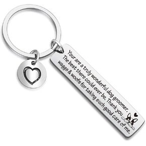 Dog Groomer Thank You Keyring Dog Groomer Appreciation Gift Dog Groomer Inspired Gift Dog Lover Gift