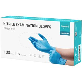 EUROPAPA Nitrile Examination Gloves, Pack of 100