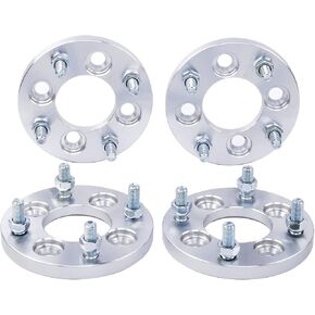 DCVAMOUS 4PC 4x100 to 4x4.5 Wheel Adapters 15mm Thick with 12x1.5 Studs Compatible with Honda T-oyota 5 Lug 4x100 to 4x114.3 for Accord Civic CRX Corolla Yaris Echo (4x114.3 Rim on 4x100 Vehicle)
