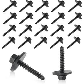 20PCS Car Screws Replacement OEM#11570498,Multipurpose M4 Screws & Bolts for Various Parts,Bumper Cover Splash Shied Tail Light Mudflap Liner Screws,Universal Car Accessories