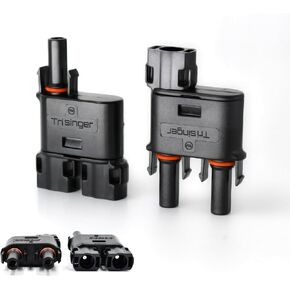 Solar Branch Connector IP68 Waterproof 1500V Solid Copper Terminal,FMM+MFF,1 Pairs (2 to 1)