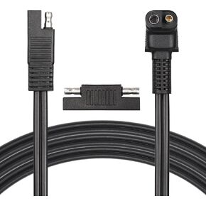 CERRXIAN Right Angle SAE Extension Cable, 0.9m 90 Degree 12AWG SAE SAE to SAE Quick Disconnect Wire Harness with SAE Connector for Solar Panel,Motorcycle, Cars, RV(Black)