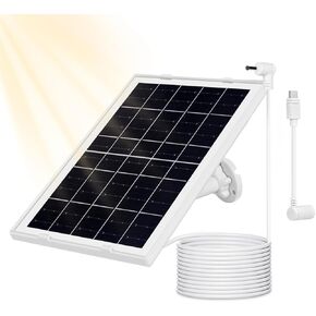 Ring Camera Solar Panel Charger, Compatible with Stick Up Cam, Stick Up Cam Pro, Spotlight Cam Plus/Pro, 7W5V, Weatherproof (1Pack)