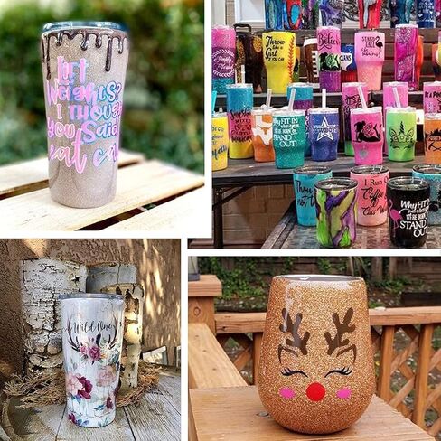 4X كوب تقليب للحرف اليدوية، كوب دوار، مسحوق لامع، مجموعة راتنجات الإيبوكسي للأكواب للمبتدئين (4X-أسود) in Kuwait