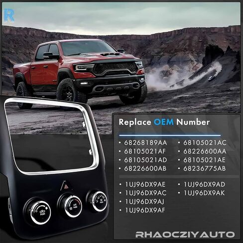 68268190AA AC Heater Climate Control Unit Heat Defrost with Housing Panel Fit for RAM 1500 3500 2013-2018 Air Conditioning Temperature Controls Module Replace# 68186217AD, 68236776AB, 68239170AA/AB in Saudi Arabia