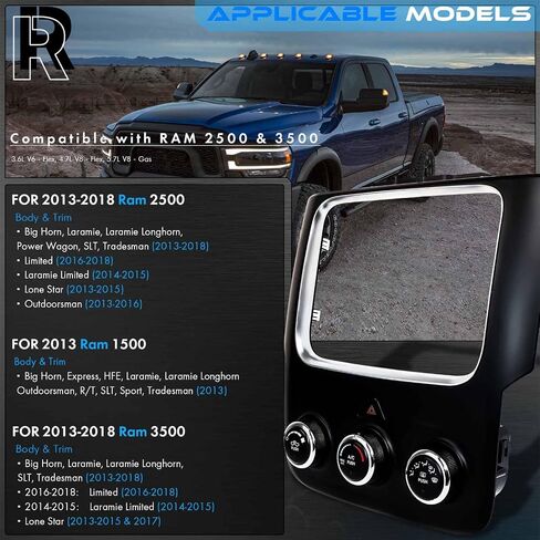 68268190AA AC Heater Climate Control Unit Heat Defrost with Housing Panel Fit for RAM 1500 3500 2013-2018 Air Conditioning Temperature Controls Module Replace# 68186217AD, 68236776AB, 68239170AA/AB in Saudi Arabia