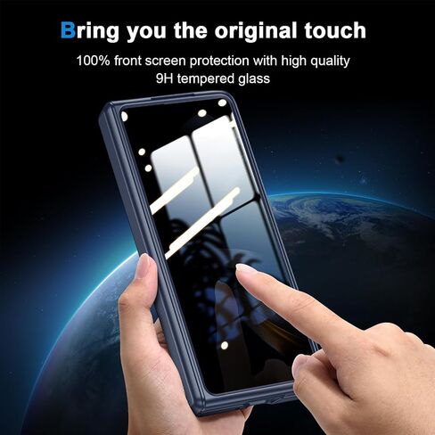 حافظة رفيعة لهاتف Galaxy z-Fold-4: واقي شاشة للخصوصية، مسند مخفي، شحن لاسلكي، تصميم رفيع لمحترفي الأعمال، غطاء هاتف لهاتف Samsung zfold 4 5G 2022 أسود in Kuwait
