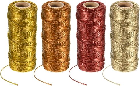 MECCANIXITY 110Yard/328Feet 1.5mm Black Twine String, Glitter Twine Ropes Gift Wrapping Cord Thread for DIY Crafting Packing Party Home Decoration in Saudi Arabia