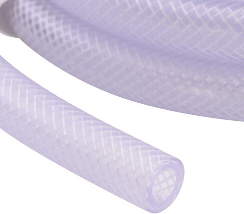 EZ-FLO 3/8 Inch ID (5/8 Inch OD) PVC Clear Reinforced Braided Vinyl Tubing, 20 Foot Length, 98627 in Kuwait