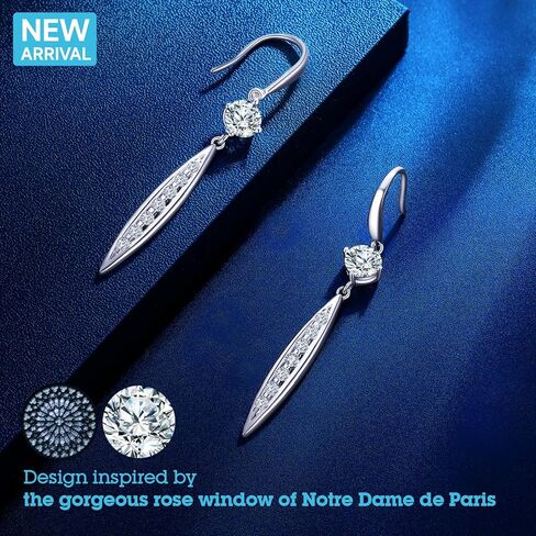 Earrings for Women, Anniversary Birthday Gifts for Wife Girlfriend, 1-2 Carat Moissanite Earrings, Anniversary Jewelry Present for Wife, Birthday Christmas Valentines Gifts in Saudi Arabia