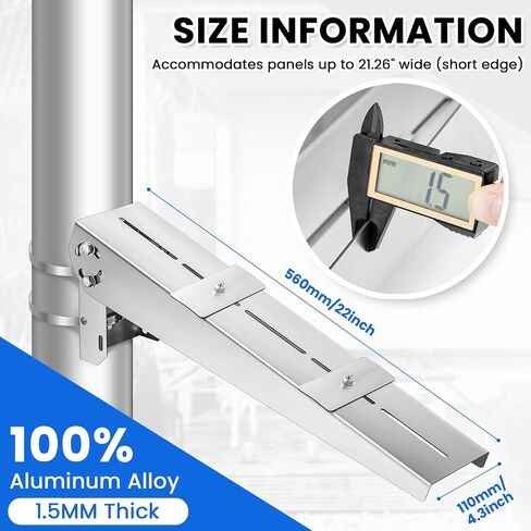 2 Pack Solar Panel Pole Mount Kit Universal Angle Adjustable Solar Panel Brackets Single Arm Pole from 5w to 50w Solar Panel in Saudi Arabia