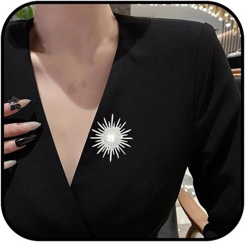 Sunflower Brooch Pins Sunflower Pearl Brooch Pins for Women Sunflower Rhinestone Brooch Pins Flower Brooch Pins Pearl Pins for Clothes Lapel Badge Brooch Pins for Lanyards Backpacks Clothes Hats Jackets in Saudi Arabia
