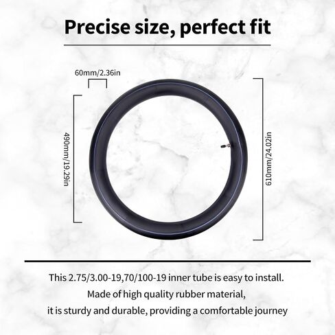 Inner Tube 70/100-19 2.75/3.00-19 Compatible with CRF 125FB 150F 250R 450R KX 100 250 500 KLX 125B 140L TTR125L FX450 TC100 125 250R Dirt Bike Pit Bikes Off Road Motorcycle Dirt Bike Tube (1PC) in Saudi Arabia