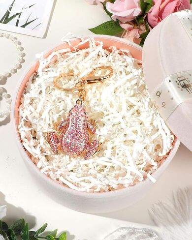 Frog Keychain Crystal Rhinestone Sparkling Keychain Cute Keychain Bag Pendant Handbag Purse Charm for Women Girls in Saudi Arabia