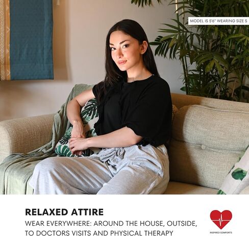 قميص Inspired Comforts النسائي للوصول إلى منفذ العلاج الكيميائي مع الكشكشة in Saudi Arabia