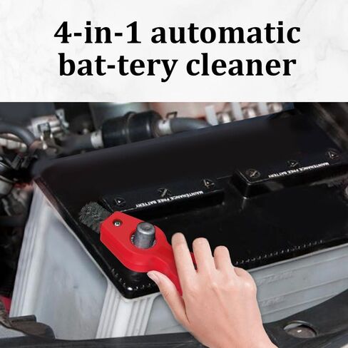 2Pcs Car Battery Terminal Cleaning Brush, 4 in 1 Anti-Rust Auto Battery Cleaner with Steel Wire, Anti-Rust Battery Terminals Machine Parts Cleaning Tool, Universal Car Accessories for Auto & Marine in Saudi Arabia