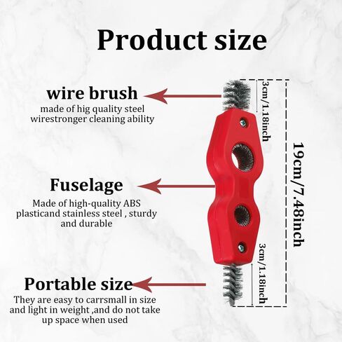 2Pcs Car Battery Terminal Cleaning Brush, 4 in 1 Anti-Rust Auto Battery Cleaner with Steel Wire, Anti-Rust Battery Terminals Machine Parts Cleaning Tool, Universal Car Accessories for Auto & Marine in Saudi Arabia