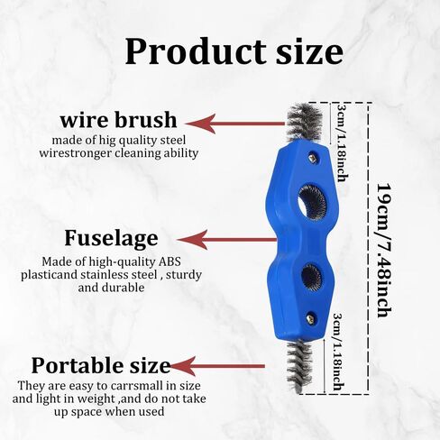 قطعتان من فرشاة تنظيف أطراف بطارية السيارة، منظف بطارية تلقائي 4 في 1 مضاد للصدأ مع سلك فولاذي، أداة تنظيف أجزاء الماكينات لأطراف البطارية المضادة للصدأ، ملحقات السيارة العالمية للسيارات والبحرية in Kuwait