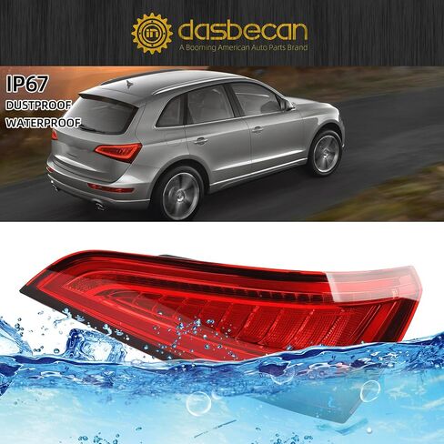 Dasbecan Right Tail Light Assembly Compatible With 2013 2014 2015 2016 Audi Q5 Rear Passenger Side LED Lamp Replaces# 8R0945094D Red Signal 4PIN in Saudi Arabia